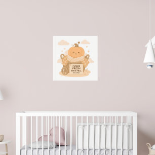 Verse Pompoen Kawaii Charme Uit de Herfst Poster