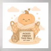 Verse Pompoen Kawaii Charme Uit de Herfst Poster (Voorkant)