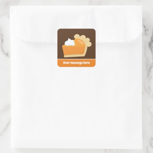 Verse pompoentaart bericht toevoegen sticker (Tas)