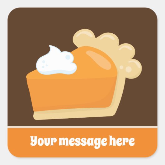 Verse pompoentaart bericht toevoegen sticker (Voorkant)