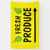 Verse producten banner teken met groene peren logo (Verticaal)