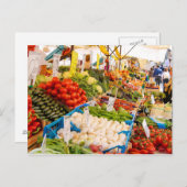 Verse producten op de boerenmarkt briefkaart (Voorkant / Achterkant)