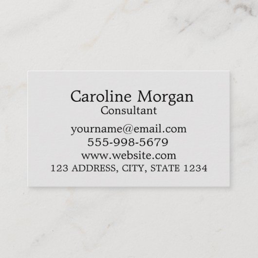 Verse reisagent Design Simple Zee Photo Visitekaartje (Achterkant)