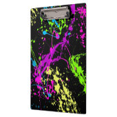 Verse retro Neon Paint Splatter Klembord (Links)