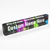 Verse retro Neon Paint Splatter Naambordje
