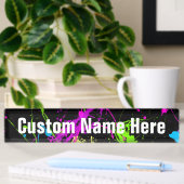 Verse retro Neon Paint Splatter Naambordje