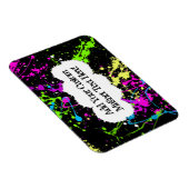 Verse retro Neon Paint Splatter op zwart Magneet (Rechterzijde)