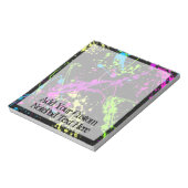 Verse retro Neon Paint Splatter op zwart Notitieblok (Linkerzijde)