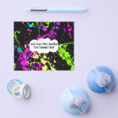 Verse Retro Neon Verfspatten op Zwart Flyer (Enkel)