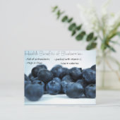 Verse rijpe bosbessen gezondheidsvoordelen briefkaart (Staand voorkant)