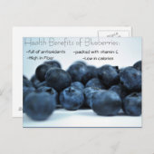 Verse rijpe bosbessen gezondheidsvoordelen briefkaart (Voorkant / Achterkant)