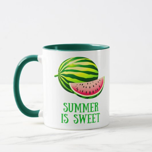 Verse, Rijpe Watermeloen met Zomerstemming Mok (Links)