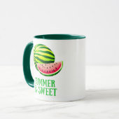 Verse, Rijpe Watermeloen met Zomerstemming Mok (Voorkant links)