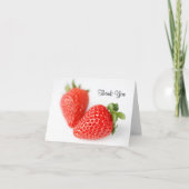 Verse rode aardbeien bedankkaart (Voorkant)