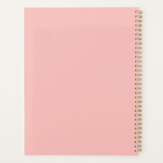 Verse rode aardbeien op roze foto aangepaste naam planner (Achterkant)