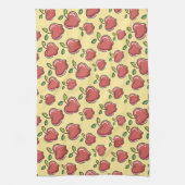 Verse rode appel keukendoek theedoek (Verticaal)