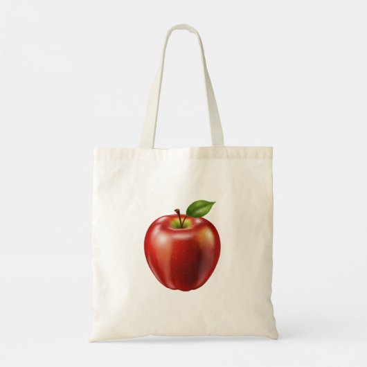 Verse rode appel tote bag (Achterkant)