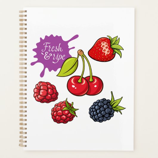 Verse rode bessen en kersen planner (Voorkant)