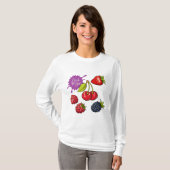 Verse rode bessen en kersen t-shirt (Voorkant volledig)