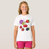 Verse rode bessen en kersen t-shirt (Voorkant volledig)
