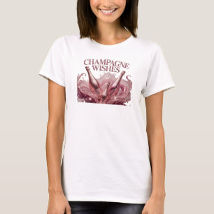 Verse Rode CHAMPAGNE WENSEN Grafische T-shirt