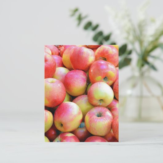 Verse rode en gele appelen briefkaart (Staand voorkant)