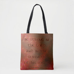 Verse rode en goudbijbel tote bag