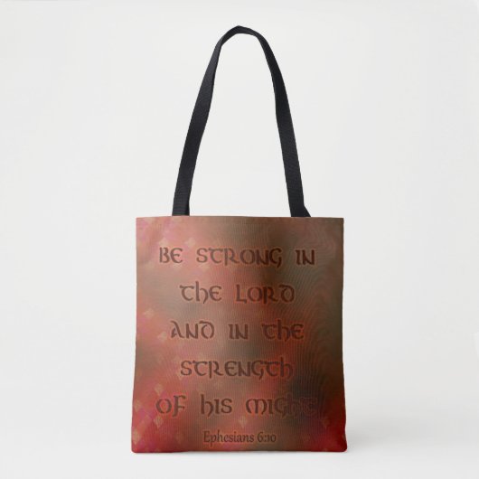 Verse rode en goudbijbel tote bag (Voorkant)
