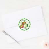 Verse rode en groene appels illustratie ronde sticker (Envelop)