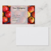 Verse rode glimmende appels voor verkoop visitekaartje (Voorkant / Achterkant)
