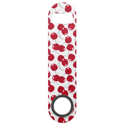 Verse rode kersen thema mooi speed flessenopener (Voorkant)