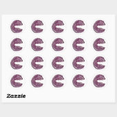 Verse rode kool - paarse koolgroente ronde sticker (Vel)