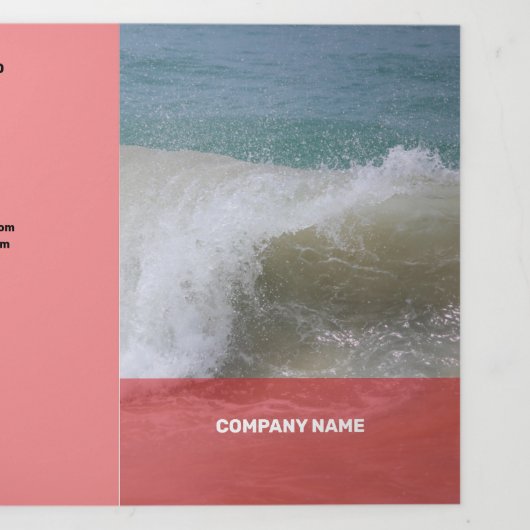 Verse rode & roze moderne transparantie drieluik kaart (Cover)