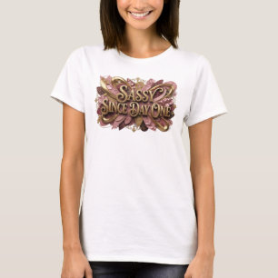 Verse Rode SASSY SINDS DE EERSTE DAG Draagbare Kun T-shirt