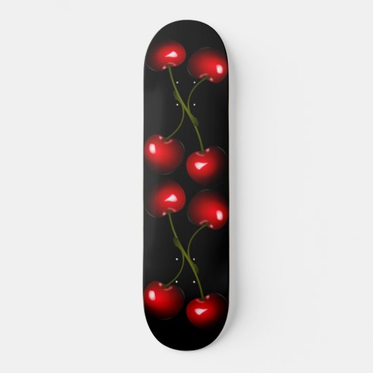 Verse rode zoete Cherry Skateboard - Uw kleuren (Voorkant)