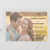 Verse romantische portret roestige foto bruiloft kaart (Voorkant / Achterkant)