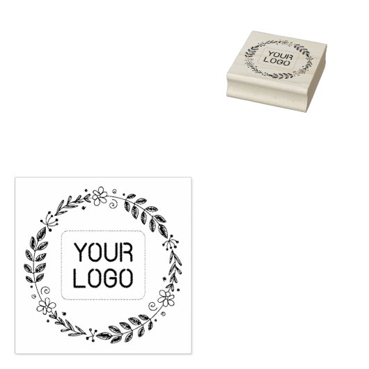 Verse ronde krans op maat met uw bedrijf Logo Rubberstempel (Gestempeld)