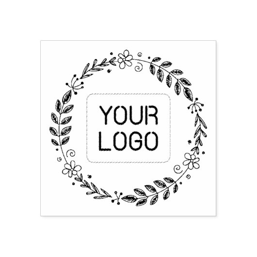 Verse ronde krans op maat met uw bedrijf Logo Rubberstempel (Afrduk)