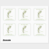 VERSE ROSEMARY Grote Vierkante Adresenvelop Afdich Sticker (Vel)