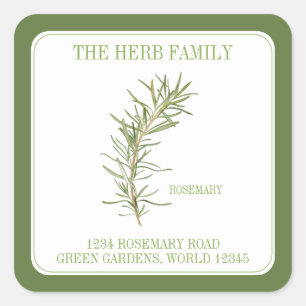 VERSE ROSEMARY Kleine Vierkante Envelope Seals - G Sticker
