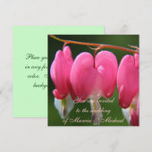 Verse roze bloedend hart kaart (Voorkant / Achterkant)