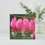 Verse roze bloedend hart kaart (Staand voorkant)