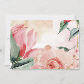 Verse roze bloei Elegant Vrijgezellenfeest Kaart (Achterkant)