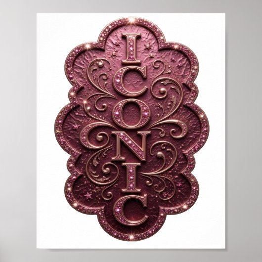 Verse roze ICONISCHE Print (Voorkant)