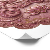 Verse roze POSITIEVE ENERGIE 3D-tekstkunst Poster (Hoek)