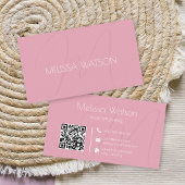 Verse  roze QR-code vrouwelijk Visitekaartje