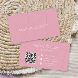 Verse  roze QR-code vrouwelijk Visitekaartje