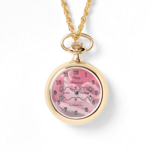 Verse roze Roze de ochtendgloren gelukkige pension Horloge