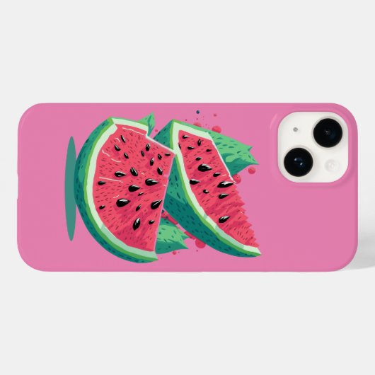 Verse roze watermeloenvrucht Case-Mate iPhone case (Achterkant (horizontaal))