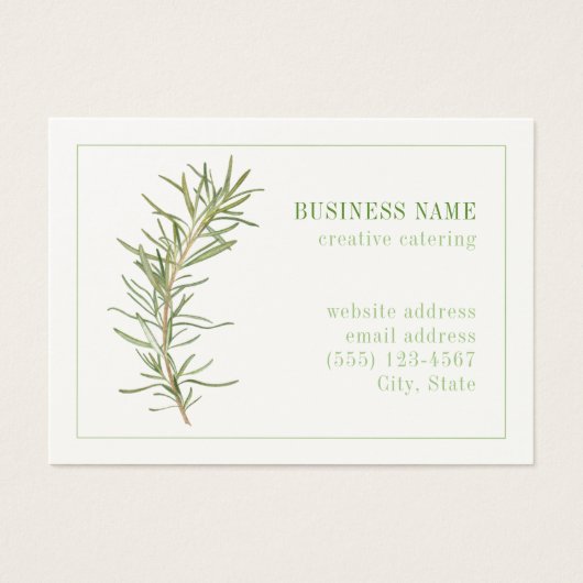 VERSE ROZEMARIJN 3.5x2.5 Visitekaartje (Voorkant)